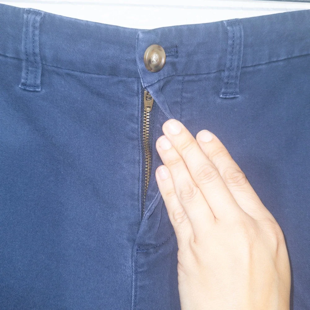 J. Crew Navy Blue High-Rise Girlfriend Chino Pants Size‎ 4